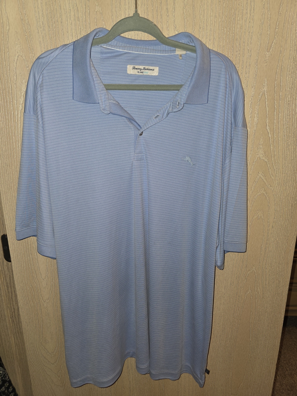 Tommy Bahama Men's Sky Blue Striped Polo